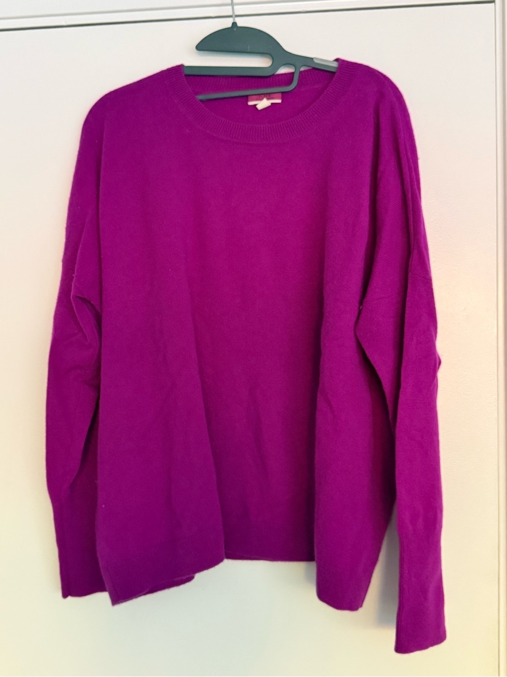 J. Crew cashmere Magenta Crewneck Sweater
